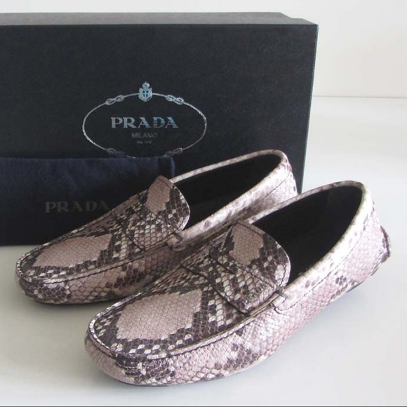 Prada Other - PRADA stamped python driving loafers 7.5 / 8.5 US